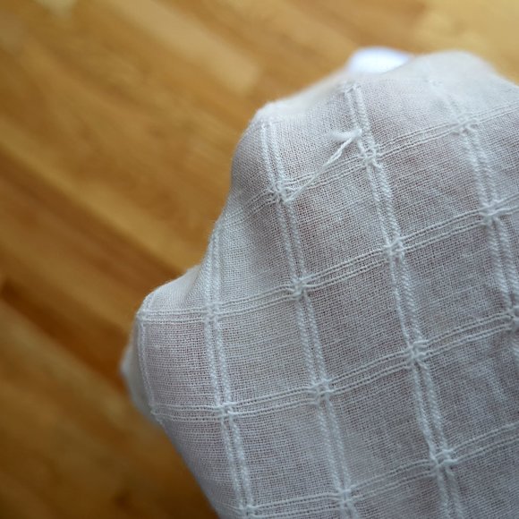 Kenar 100% Windowpane Lightweight Button Down Sleeveless Tank Top Tunic Blouse - Picture 12 of 16